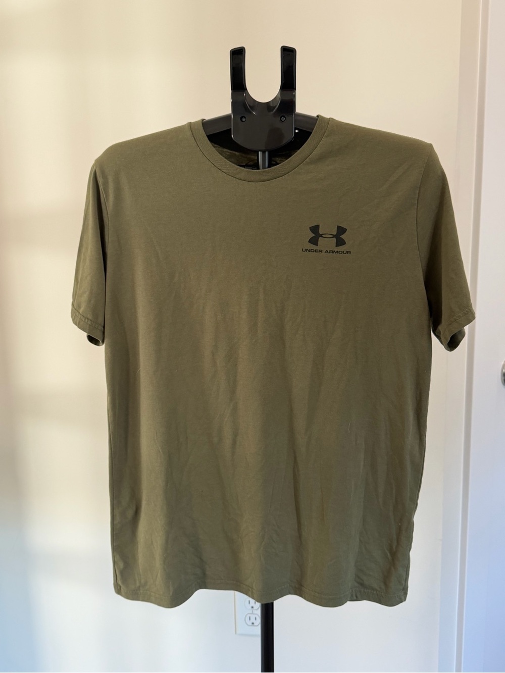 Under Armour Men's Olive Green Logo Crew T-Shirt
